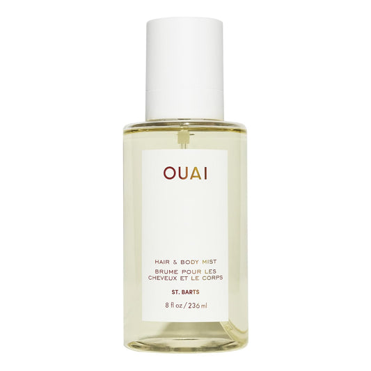 OUAI St. Barts Hair and Body Mist - Tropical-Scented Hair Perfume and Body Spray - Notes of Dragonfruit, Orange Blossom, Tuberose & Musk (8 Fl Oz) - Glowelle