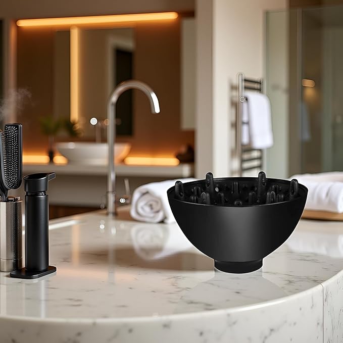 Black Hair Diffuser, Adaptable for Blow Dryers Diffuser Universal for Curly Care Dryer Diffusers and Styling Tools and Appliances Accessories, Hair Attchment for Women, Light Hair Removal