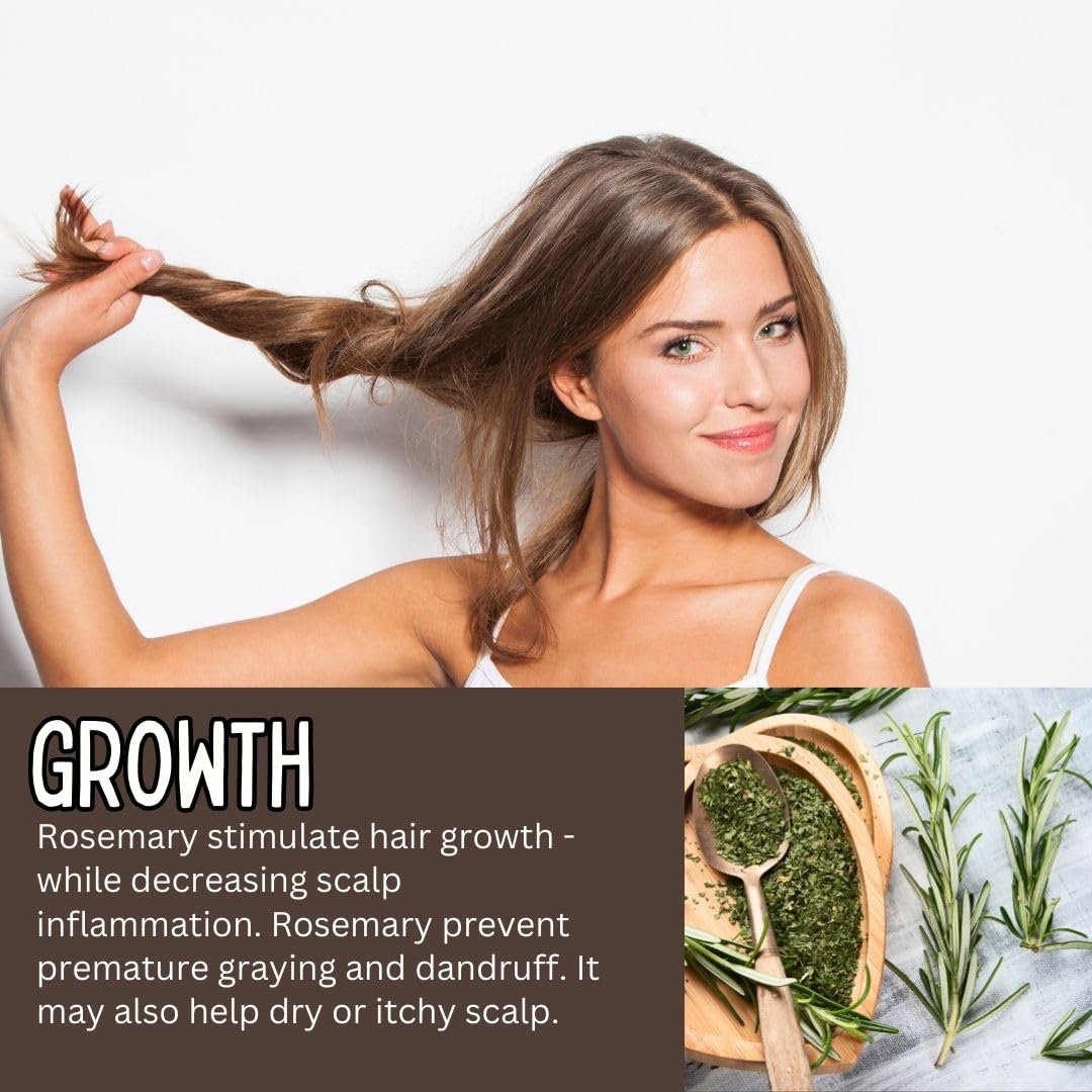 NEW Fermented Rice Water for Hair Growth - Infused with Rosemary, Biotin, Caffeine, Keratin Vegan Non-Greasy Spray Naturally Thicker, Longer, Softer Men & Women (8 OUNCES, Rosemary Lemongrass)