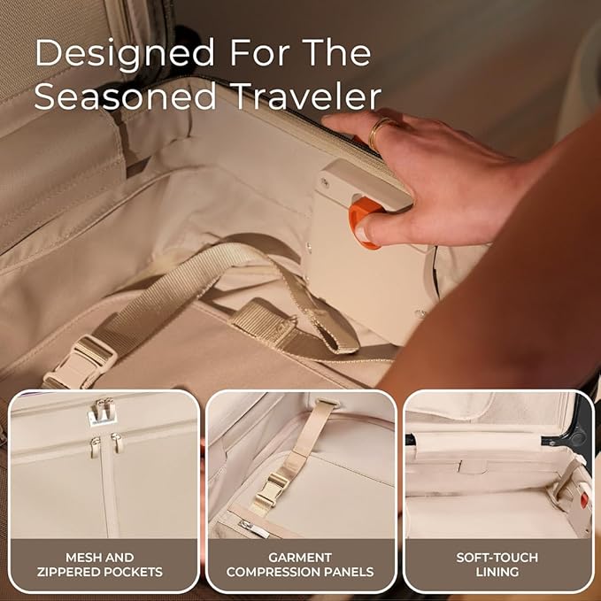 Briggs & Riley Essential 22" Carry On Expandable Spinner - Luggage for Travel, Suitcases with Wheels, Hardside Rolling Bag for Men & Women, Self-Repairing Zipper - Sympatico Collection, Olive