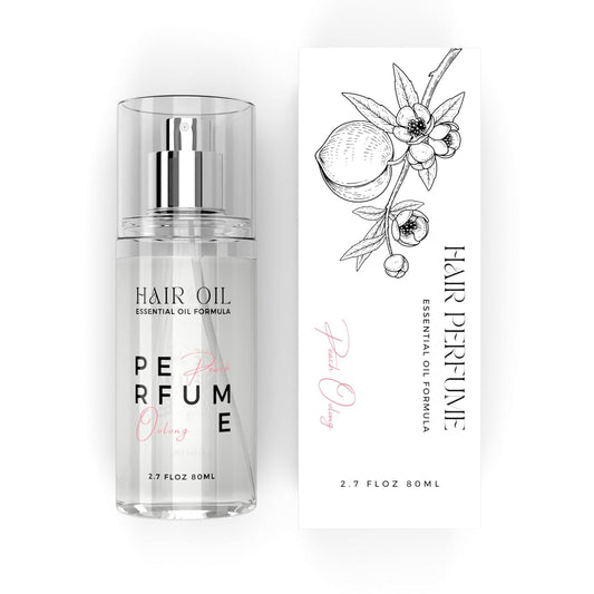 Hair Perfume Oil for Women (Peach Oolong), Argan Oil Heat Protection Spray for Dry, Damaged, Firzzy Hair Care, Long Lasting Fragrance Mist with Keratin & Elastin for Nourish & Smooth 2.7 fl oz - Glowelle
