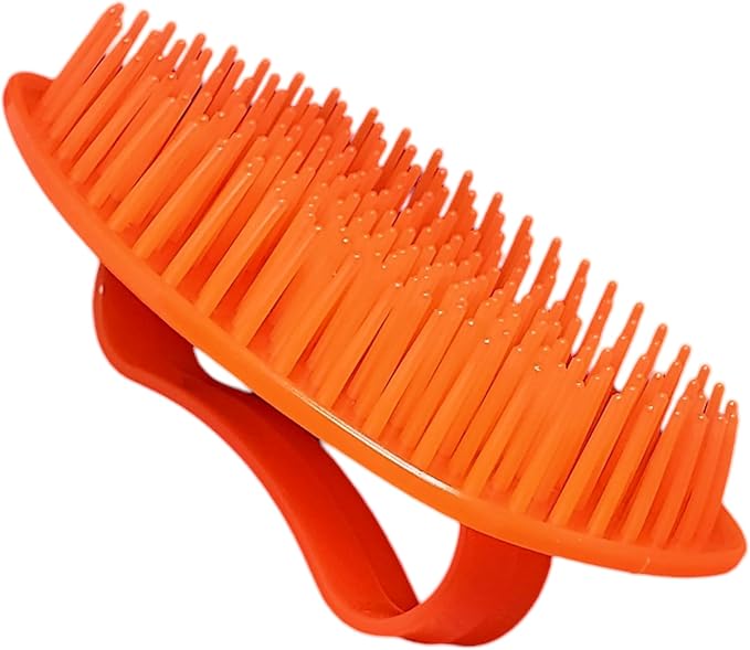 Detangler Hair Brush with Firm Bristles (4×3 in) – Dry & Wet Shampoo and Conditioner Scalp Massager for Deep Cleansing, Exfoliating & Dandruff Control. Multi-Use for Hair, Beard & Scalp (2PC,Red)