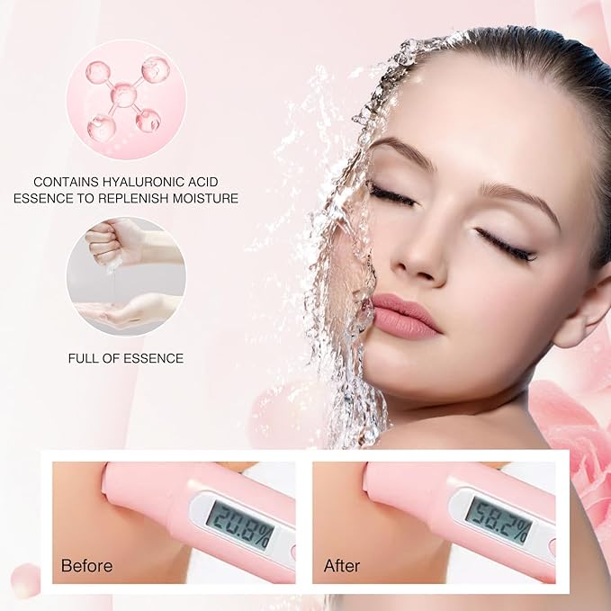 Facial Masks Skincare for Women, Pink Rose Hydrating Face Sheet Masks,Moisturizing Face Mask Suitable for All the Skin,Dry Skin,Face Spa Mask 10 Sheets