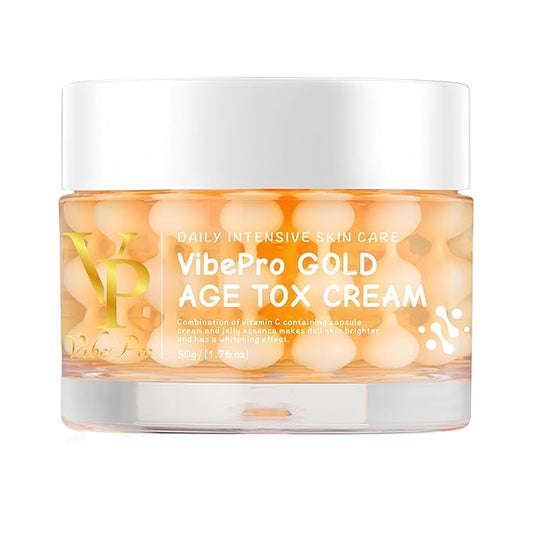 Gold Age Tox Cream, Daily Intensive Skin Care, Vitamin C Face Moisturizer for Brightening and Anti-Aging, Capsule Cream, 50ml
