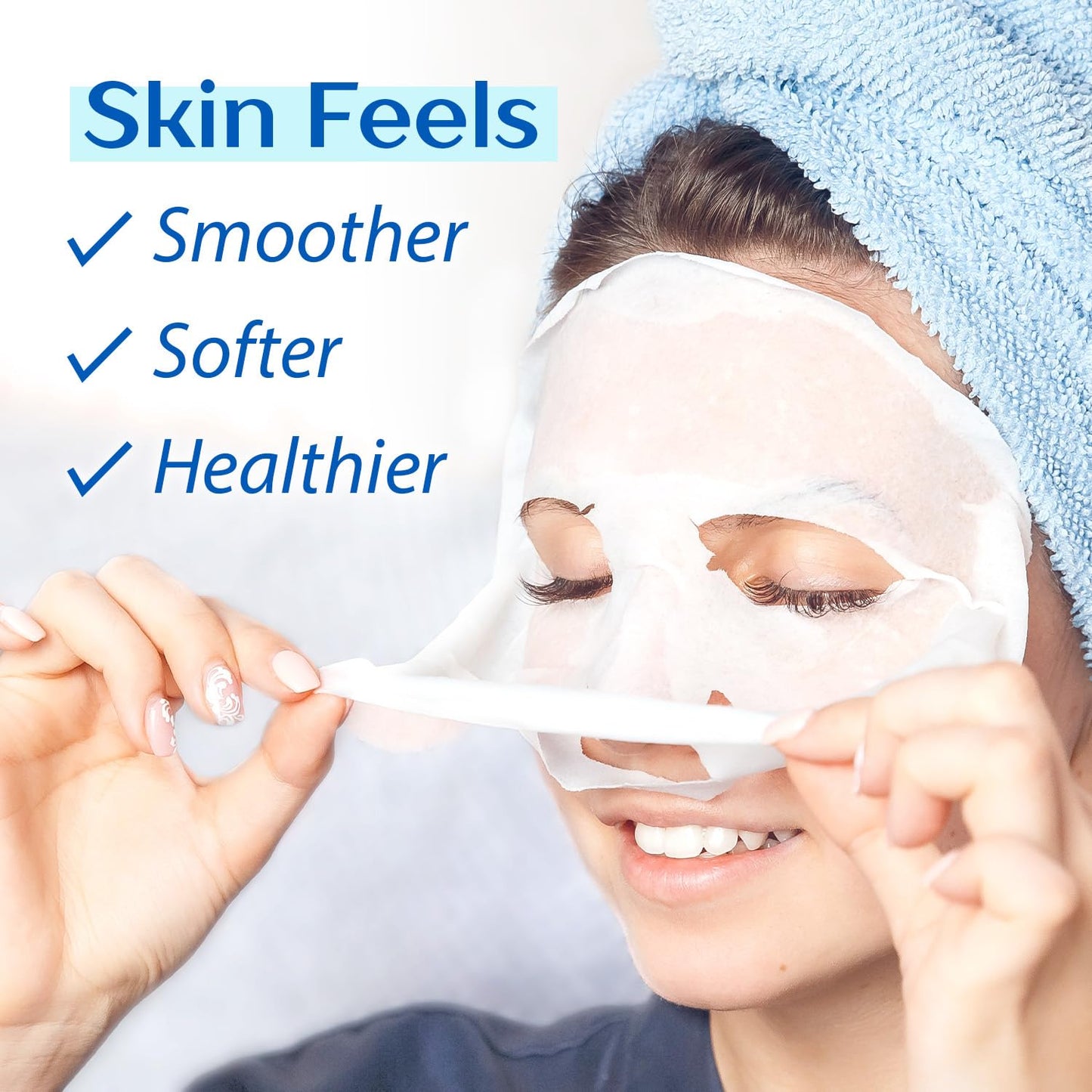 Ebanel 20 Pack Collagen Face Mask with Hyaluronic Acid, Vitamin C, Peptide, Aloe, Instant Brightening Hydrating Face Masks Skincare Korean Sheet Mask, Skin Firming, Lifting Anti Aging Facial Masks - Glowelle