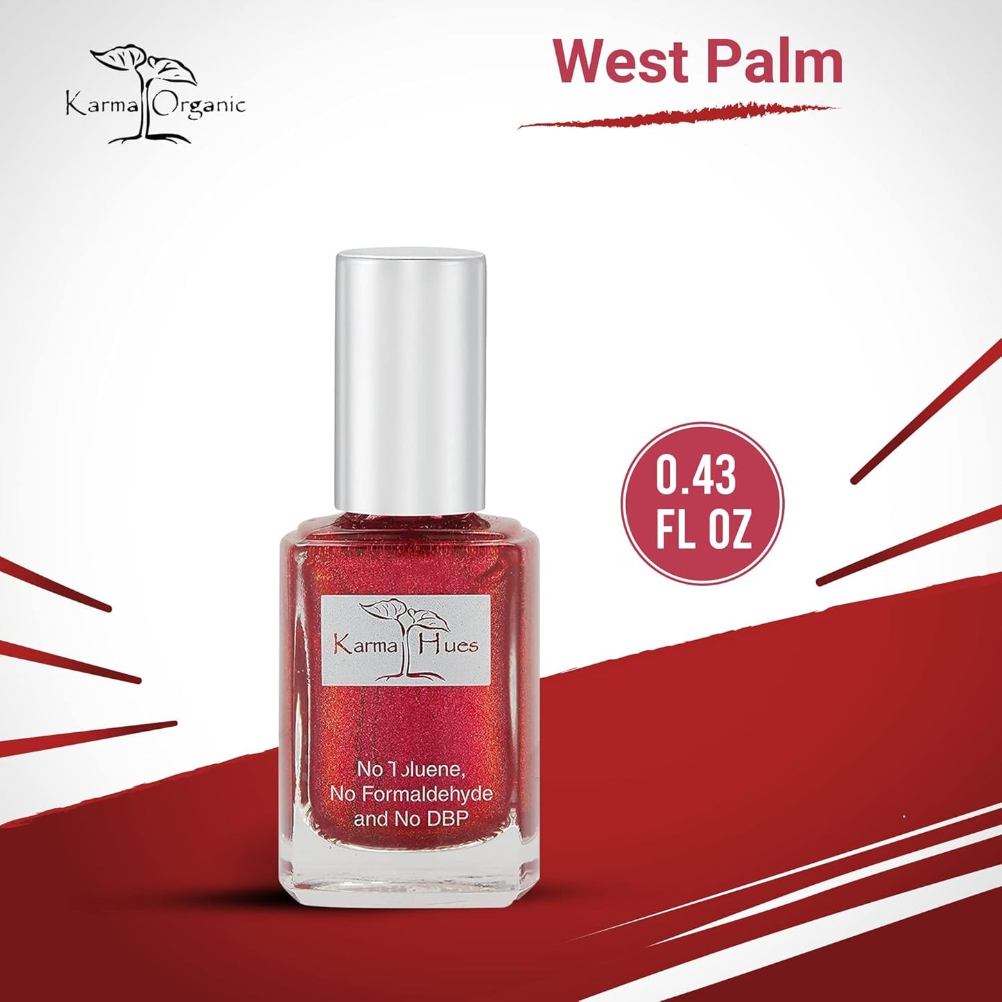 Karma Organic Natural Nail Polish-Non-Toxic Nail Art, Vegan and Cruelty-Free Nail Paint (West Palm)