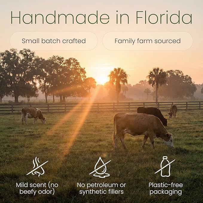 Aspen Kay Naturals Handmade 100% Grass Fed Beef Tallow Balm for Skin Care, Organic Turmeric Moisturizer + Vitamin C (Turmeric Vanilla) Organic Body Butter - 2 fl. oz. Made in USA