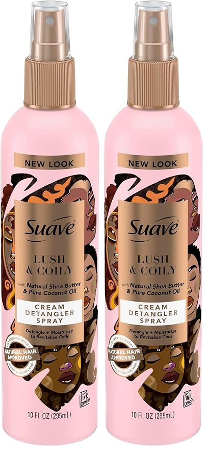 Suave Professional for Natural Hair Cream Detangler Spray 10 oz (Pack of 2)