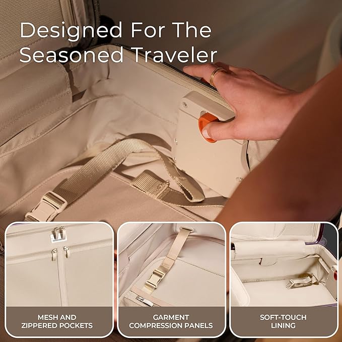 Briggs & Riley Essential 22" Carry-On Expandable Spinner - Carry On Luggage for Travel, Suitcases with Wheels, Hardside Rolling Bag for Men & Women, Front Pocket - Sympatico Collection, Black