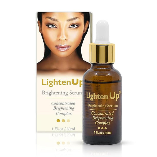 Lighten-Up Skin brightening Serum, 1 Fl oz / 30 ml, for Face, Armpits, Hands, Knees and Body, with Argan Oil and Shea Butter