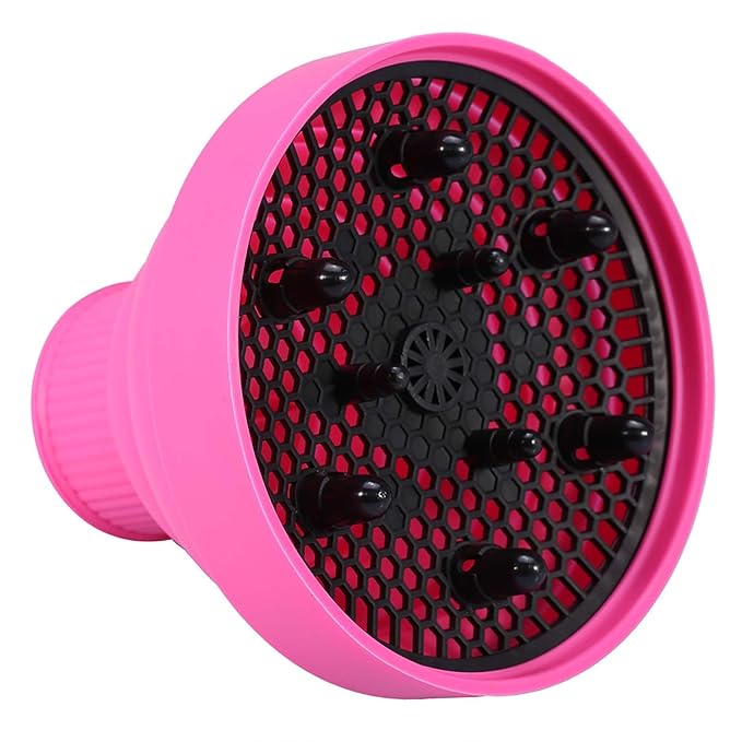 Volumizing Universal Hair Diffuser,Foldable Folding Hairdryer Hair Blower Diffuser,Styling Hairdressing Tool, 5Colors Optional(Black,Red,Blue,Pink,Green) (Pink)