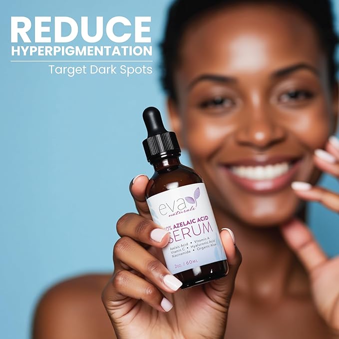 Azelaic Acid 10% Facial Serum – With Niacinamide, Hyaluronic Acid – Lightweight Face Serum – 2 oz