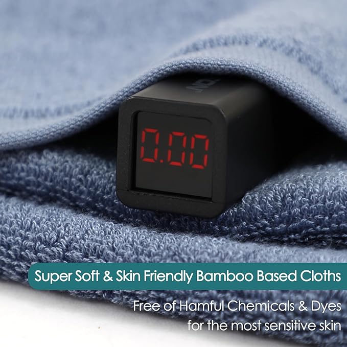 Wash Cloths 12 Pack, Reusable Makeup Remover Towel, Super Soft and Gentle Face Towel for Sensitive Skin, 10x10 inch Small Face Washcloths, Easy to Clean Lint Free Slate Blue Facial Cleansing Cloths