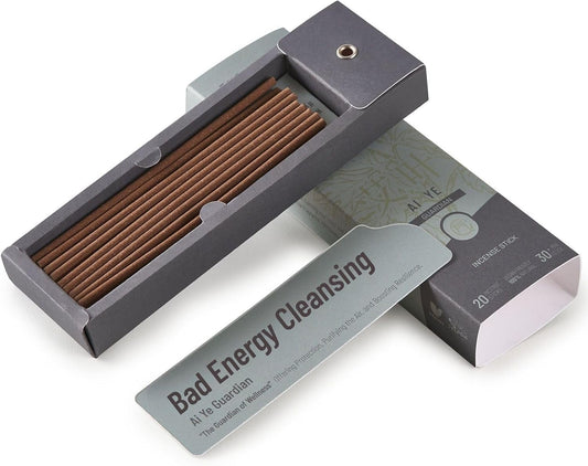 Bad Energy Cleansing Incense Sticks, Remove Bad Luck and Negative Energy, Fresh Air, Long Lasting, Woody Aroma, Stress Relief Gifts, for Meditation and Spiritual, Organic Incense, 20 Sticks - Glowelle