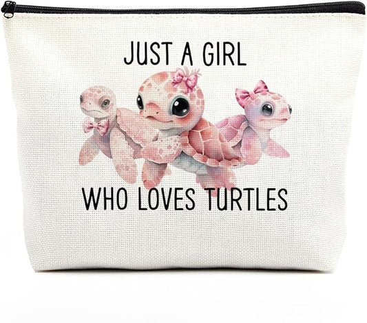 fkovcdy Sea Turtle Makeup Bag for Girls, Cute Turtle Gift for Women, Gifts for Turtle Lovers, Small Turtle Lover Travel Cosmetic Bag Zipper Pouch for Daughter granddaughter 2