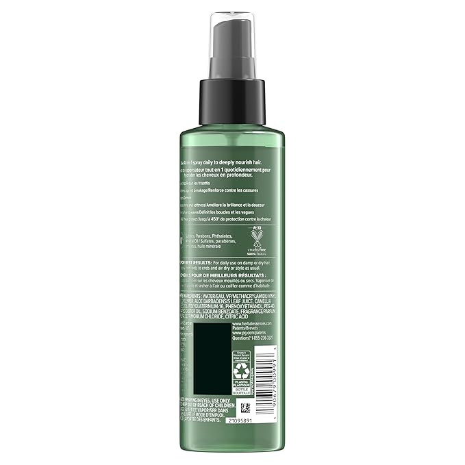 Herbal Essences All-in-1 Nourishing Spray, Certified Pure Plants, with Aloe and Camellia Flower Oil, 6 fl oz