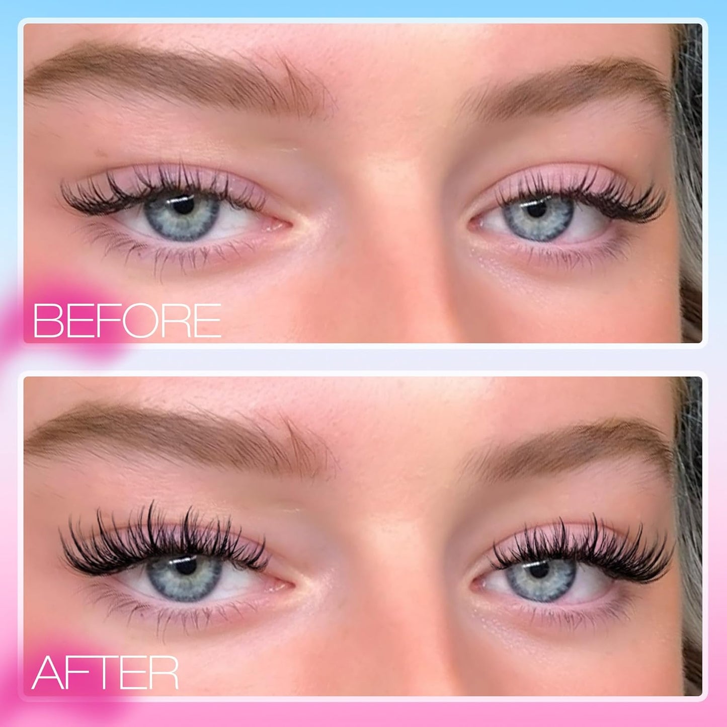 Manga Lash Clusters Kit Natural Lash Extension Kit Wispy Eyelash Extension Kit Soft Eyelash Clusters Anime Individual Lashes Kit Cluster Eyelash Extensions with Bond and Seal and Tweezers TNFVLONEINS - Glowelle