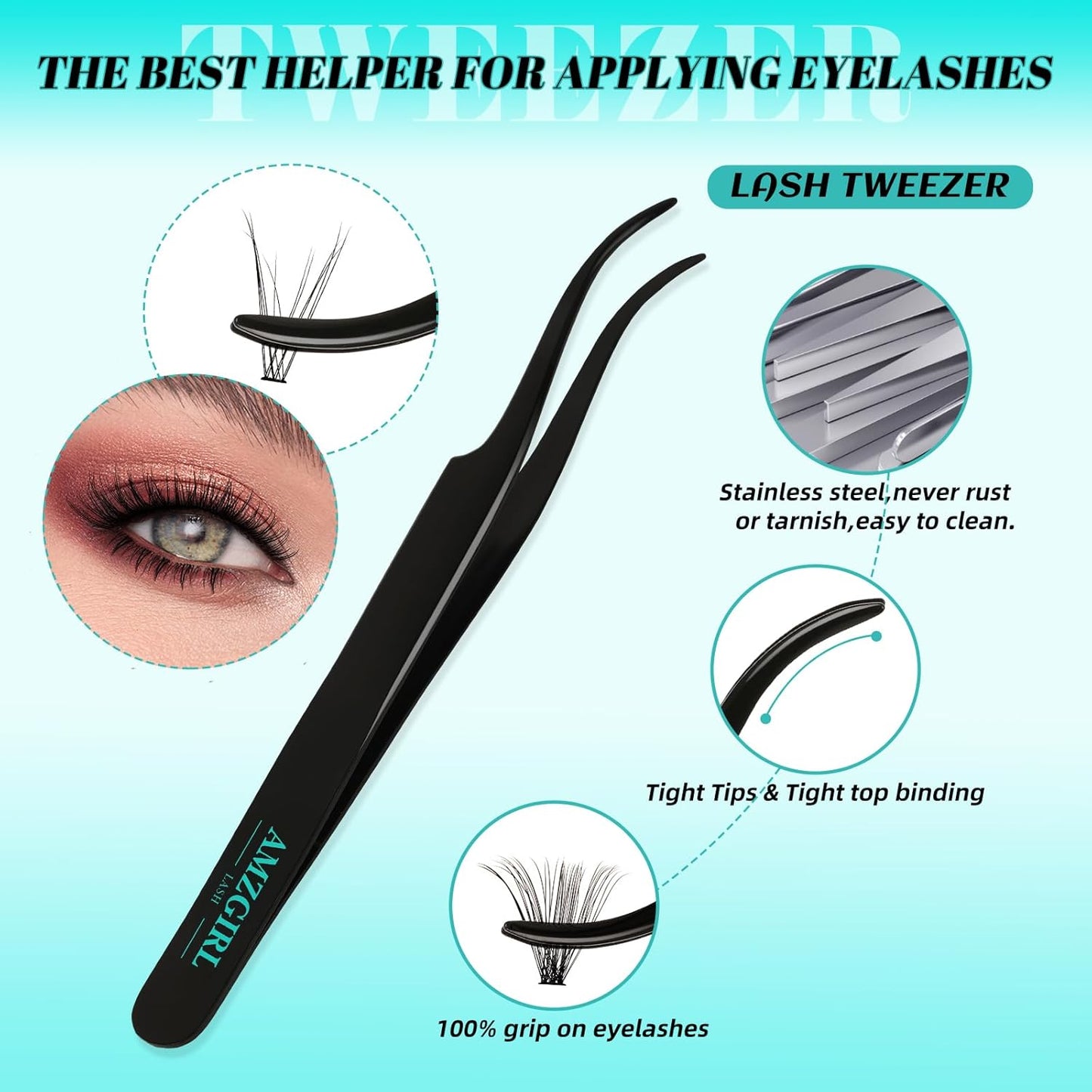 144Pcs Diy Lash Extension Kit Eyelash Clusters Individual Lashes Extensions Kits With Cluster Lashes Wispy, Lash Bond & Seal, Lash Remover,Applicator at Home Lash Extensions Kit(SMH,C-Mix10-16mm kit) - Glowelle