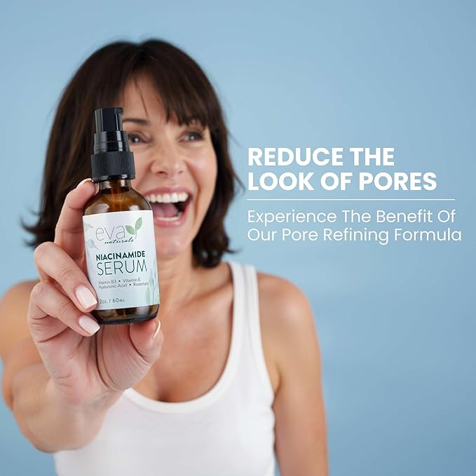 Niacinamide 5% Serum for Face – B3 Pore Minimizer, Acne Treatment & Dark Spot Corrector with Hyaluronic Acid, Vitamin E, Aloe & Neem – Anti-Aging, Non-Greasy, Hydrating, 2oz