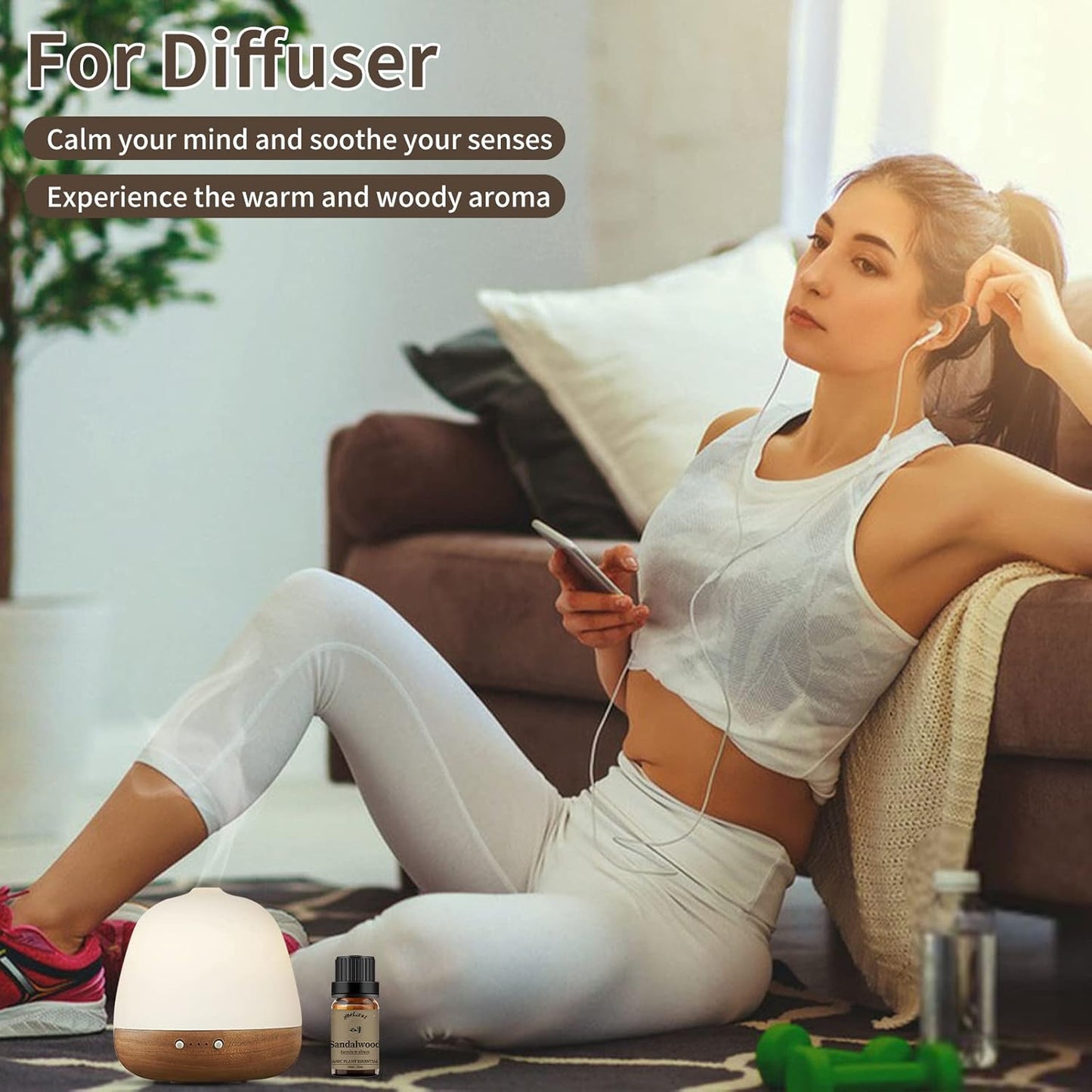 yethious Lavender Vanilla Sandalwood Essential Oil 100% Pure Organic Lavender Oil Essential Oil for Diffuser & Aromatherapy, Skin, Massage