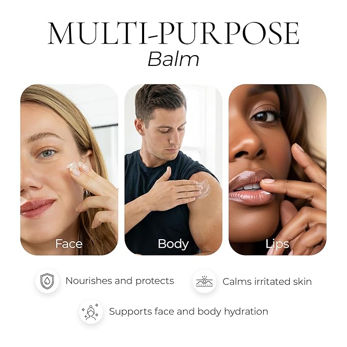 Grass-Fed Whipped Tallow Balm, Face and Body Moisturizer with Manuka Honey, Fragrance Free Tallow Moisturizer for Sensitive Skin, Lightweight Tallow Cream, 3 oz