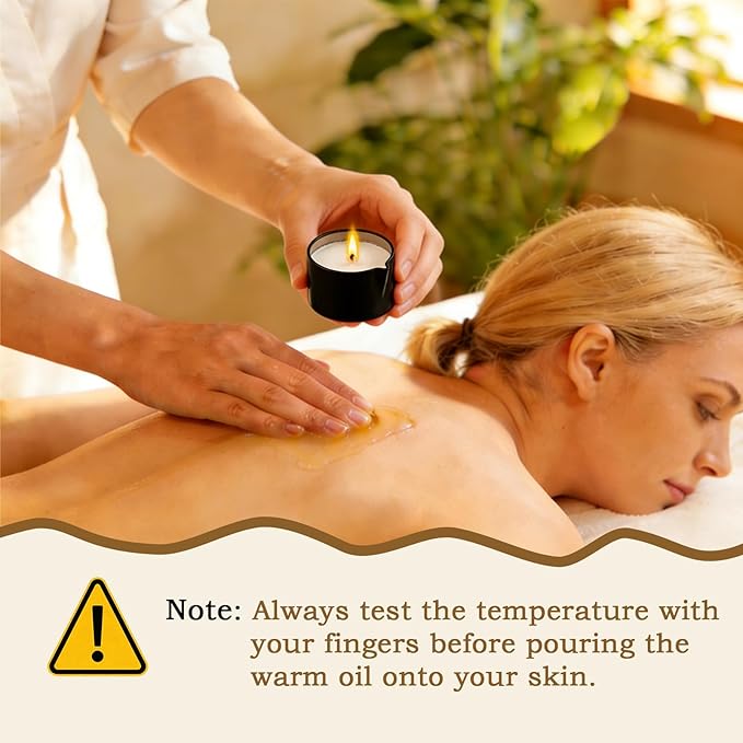 6 Pack Low Temperature Massage Oil Candle Set (2.35 oz Each) - Soy Wax Candles That Melt into Skin-Nourishing Body Oil, 6 Assorted Scents for Home Spa, Massage Therapy, Relaxation, Self-Care & Festive