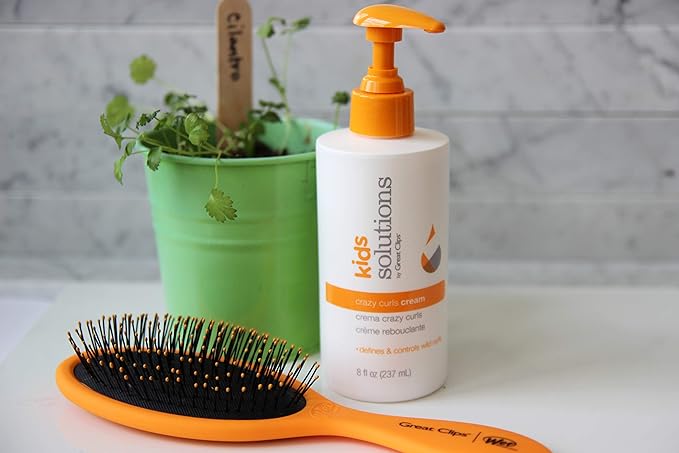 GREAT CLIPS Solutions Kid's Crazy Curls Cream, 8oz | Defines Curls & Smoothes Frizzy Hair | Recommended for Children Ages 4-10