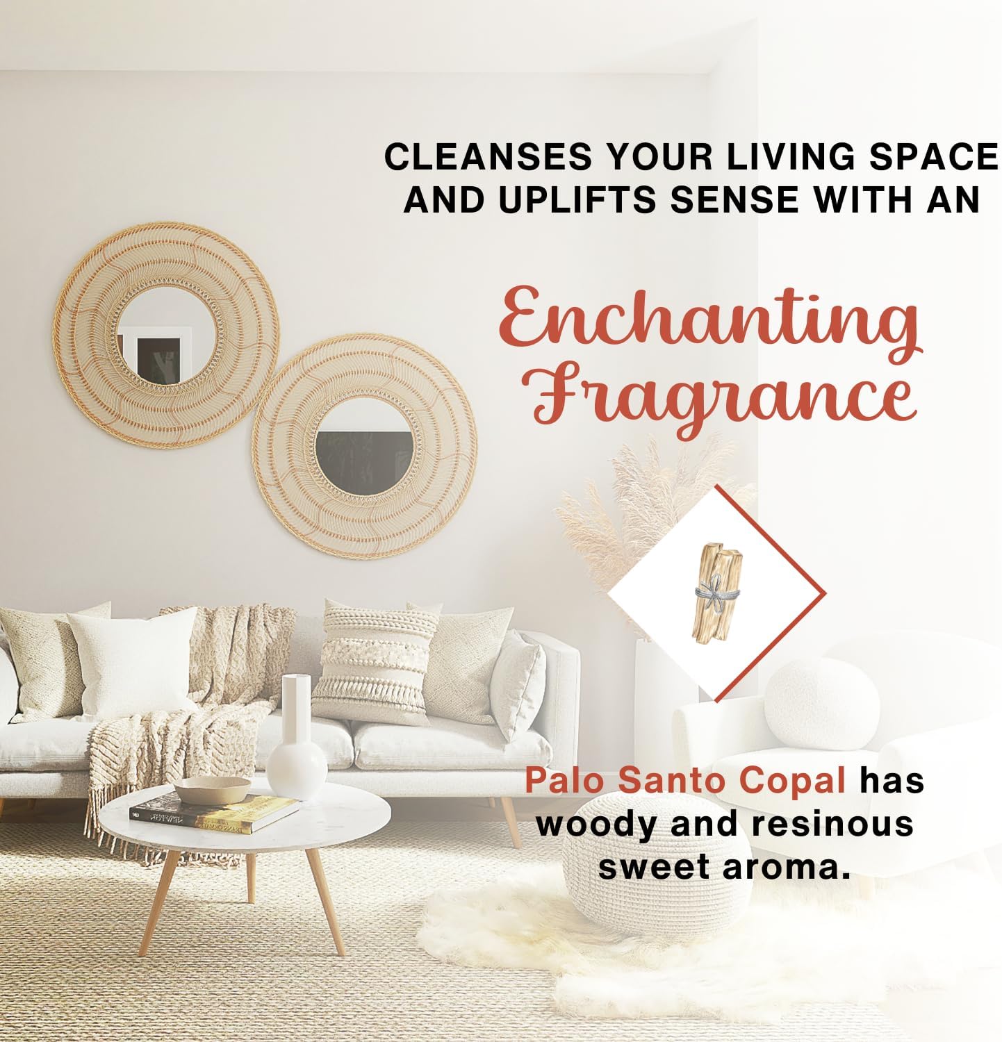 Sacred Elements Palo Santo & Copal Incense Sticks – 12 Pack | Natural Holy Palo Santo for Cleansing, Meditation, Smudging & Aromatherapy | Premium Copal Resin Blend | Long-Lasting Fragrance - Glowelle