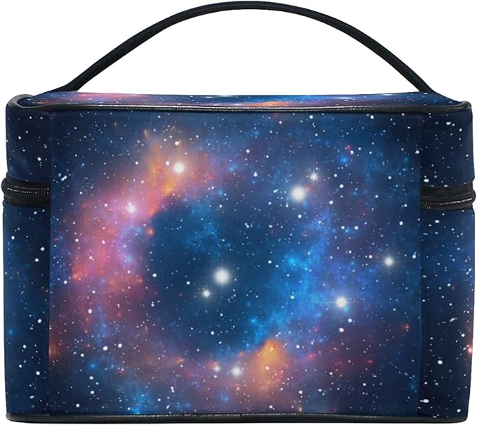 Makeup Bag, Colorful Space Star Nebula Travel Makeup Organizer Bag Cosmetic Cases Toiletry Bags for Girl Women Ladies
