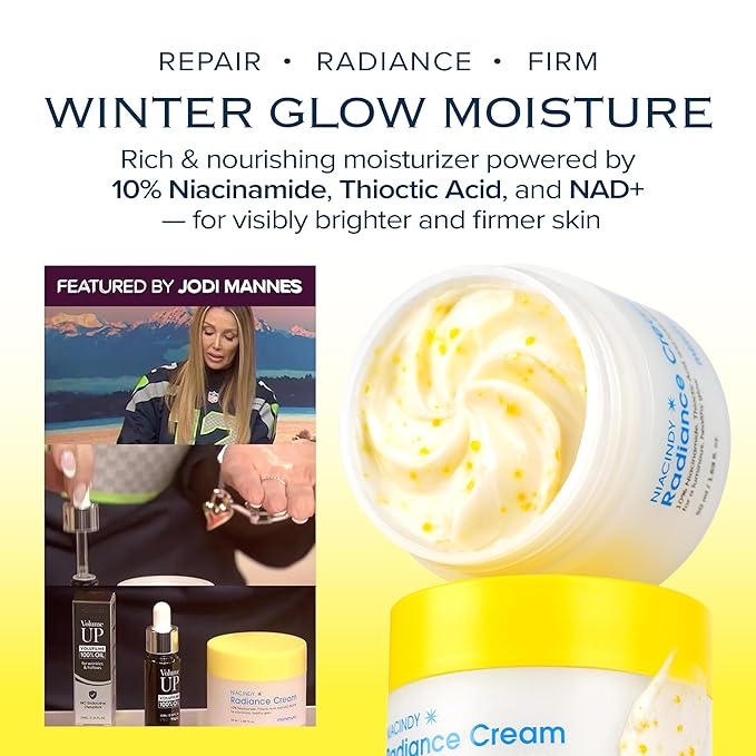 NIACINDY Radiance Capsule Cream | Liposomal NAD + 10% Niacinamide +Thioctic Acid + 9 Peptides | Dark Spot Remover & Anti-Aging Moisturizer | Korean Clinical Formula for Radiant Skin | 50ml