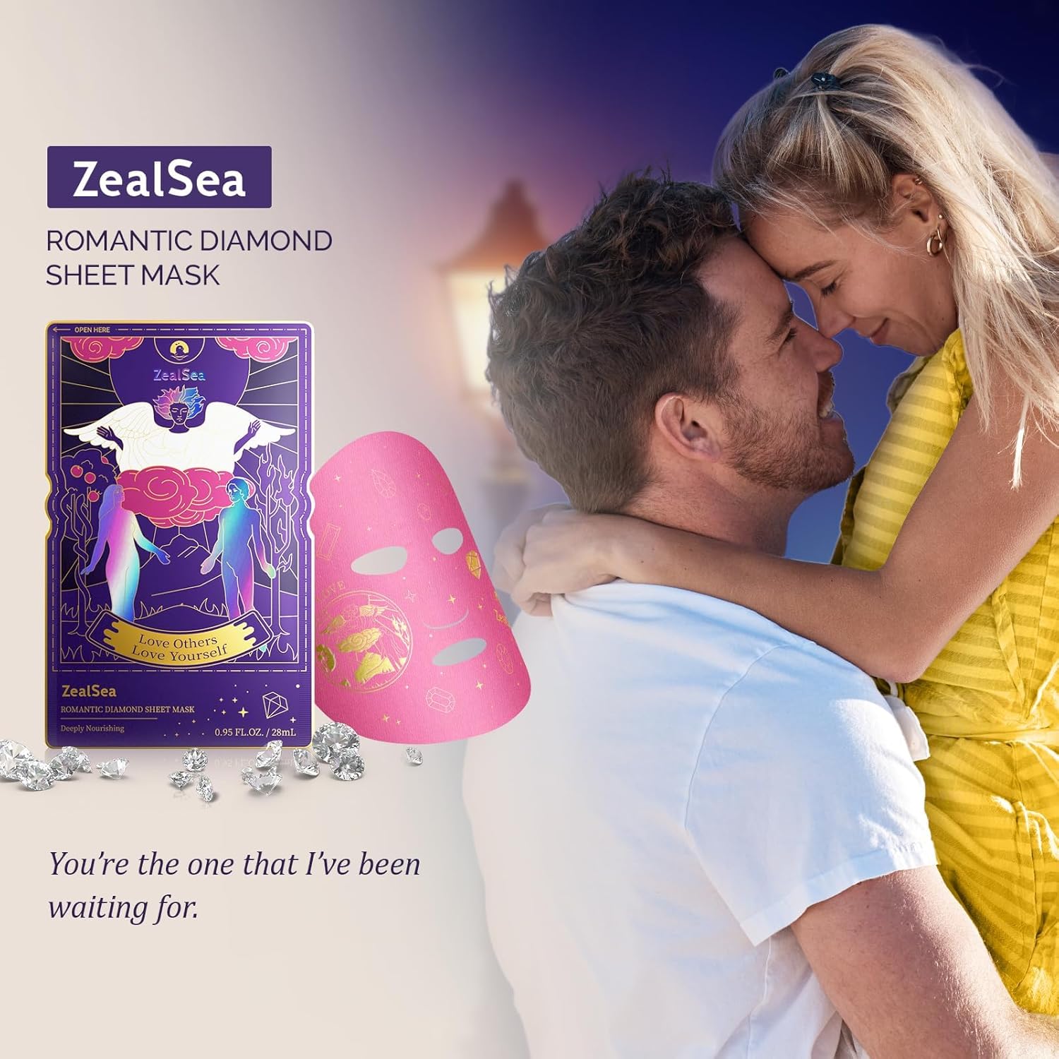 ZealSea Collagen Face Mask Skincare for Anti Aging, Hydrating Face Masks, Oat Peptide Face Mask for Wrinkles & Fine Lines, Beauty Sheet Mask, Self Care Gift for at Home Spa Party pack of 2 - Glowelle