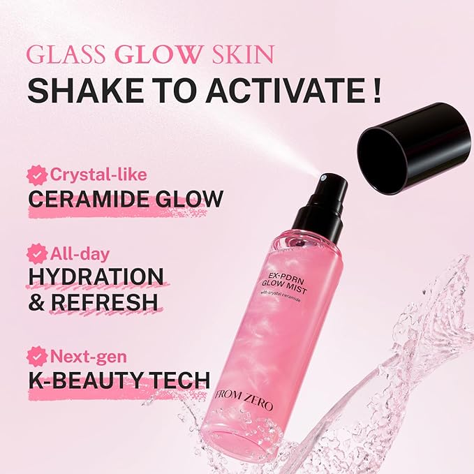 FROM ZERO EX-PDRN Bouncy Glow Duo｜Toner Mist and Capsule Cream｜Ginseng Exoxome, Broccoli PDRN, 3X Collagen, Crystal Ceramide｜Korean Glass Skin｜Gift for Teen Girls