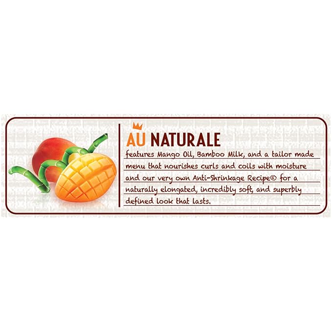 Curly Hair Products by SoftSheen-Carson, Dark and Lovely Au Naturale Anti-Shrinkage Hydrating Soak Shampoo, with Mango Oil and Bamboo Milk, For All Curl Types, No Mineral Oil, No Parabens, 13.5 fl oz