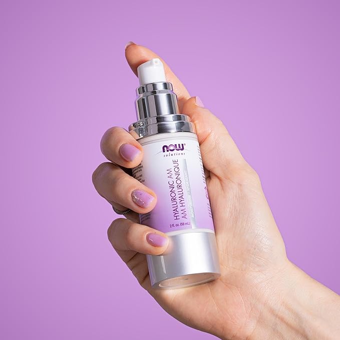 NOW Foods Solutions, Hyaluronic Acid Moisturizer, Smoothing and Toning, Rehydrating to Start Your Day, 2-Ounce