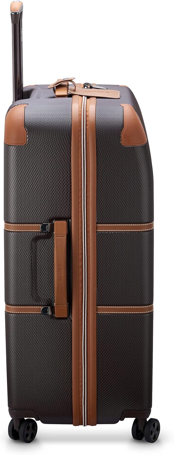 DELSEY PARIS Chatelet Air 2.0 Hardside Luggage with Spinner Wheels, Chocolate Brown, Checked-Large 28 Inch