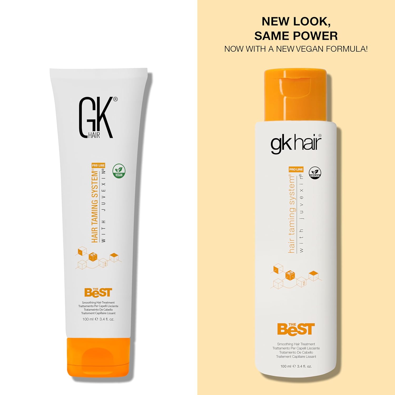 Keratin Hair Treatment Frizz Control Salon Smoothing Long Lasting Cream for All Frizzy Free Curly Dry Damaged - Professional Brazilian Complex Blowout Straightening For Silky Smooth - 3.4 Ounce - Glowelle