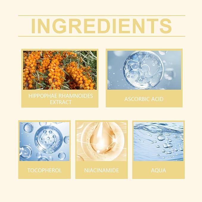 Vitamin C + Niacinamide Moisturizer, Deep Vita C Capsule Cream with 5% Niacinamide & Sea Buckthorn Extract, Daily Face Cream for Dullness, Improves Skin Radiance and Texture, 50g