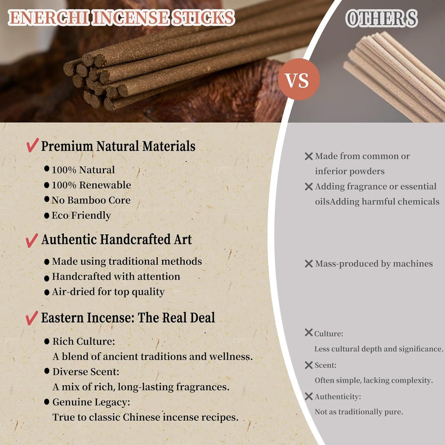 Bad Energy Cleansing Incense Sticks, Remove Bad Luck and Negative Energy, Fresh Air, Long Lasting, Woody Aroma, Stress Relief Gifts, for Meditation and Spiritual, Organic Incense, 20 Sticks - Glowelle