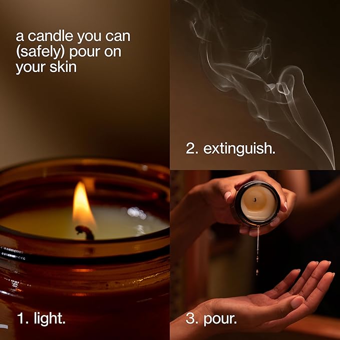 Maude Burn No. 0 - Unscented Hydrating + Skin-Softening Soybean + Jojoba Oil Massage Candle - Fragrance-Free, Soothing Warm Massage Oil Candle - Relaxing Self Care Gifts (4 oz)