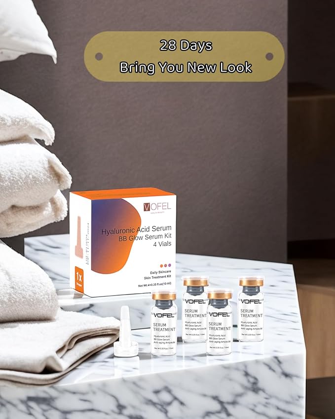 Hyaluronic Acid Serum for Microneedling Serum Ampoules for Face Serum 0.35 oz 4 Vials