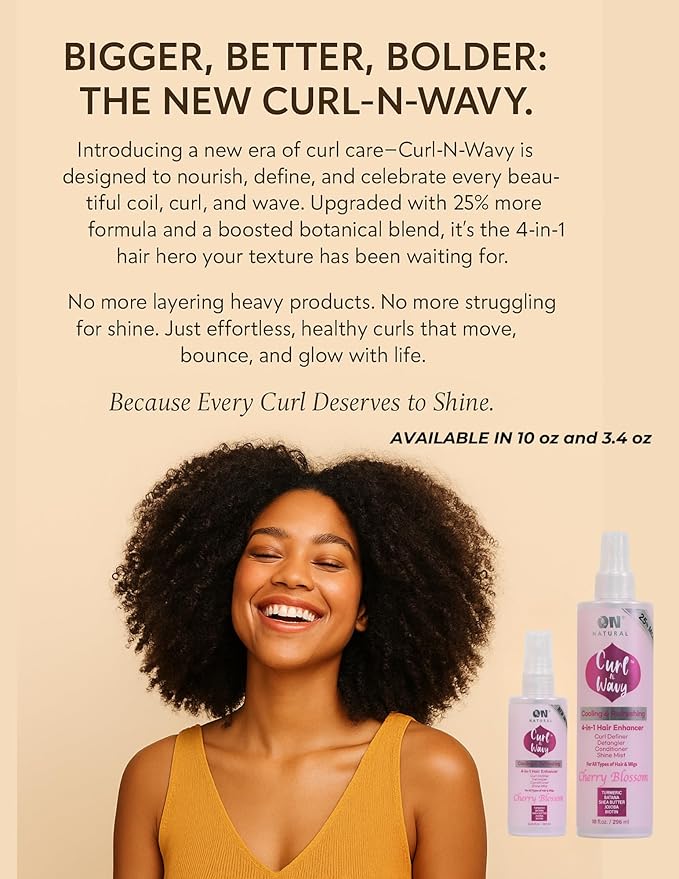 On Natural On Curl & Wavy Curl Defining Conditioner & Detangler, Argan Tree (10 oz)