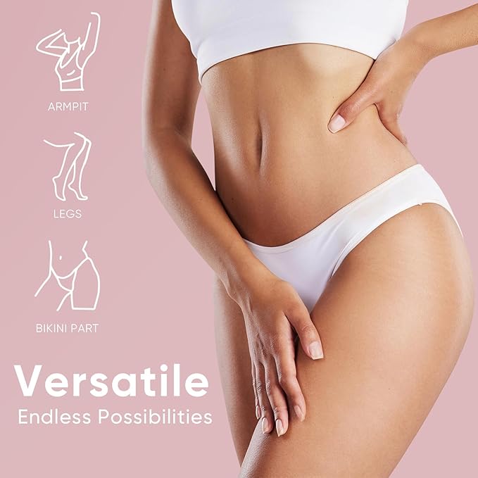 Bikini Trimmer for Women, Pubic Hair Trimmer | Waterproof, USB-C Rechargeable, LED Light, Replaceable Blade | Electric Razors for Women, Electric Lady Shaver (Rose)