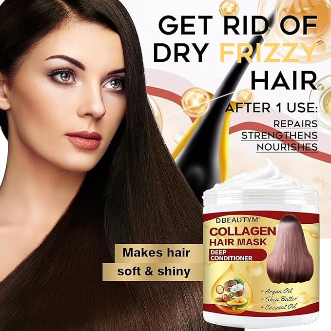 Collagen Hair Treatment Hair Mask & Rosemary Oil for Hair Growth,Deep Conditioner Hair Mask for Dry Damaged Hair,Hair Growth Oil for Hair Loss,Natural Hair Regrowth Treatment for Men and Women