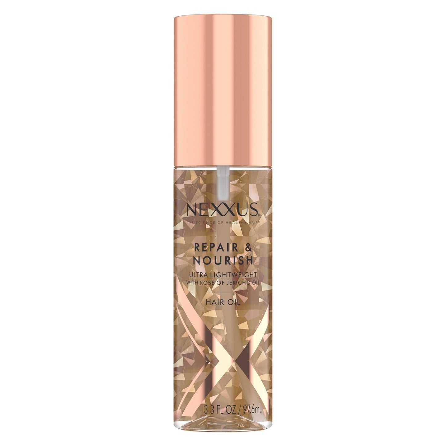 Nexxus Ultra Lightweight Hair Oil Repair & Nourish for Intense Nourishment with StyleProtect Technology & Rose of Jericho Oil 3.3 oz