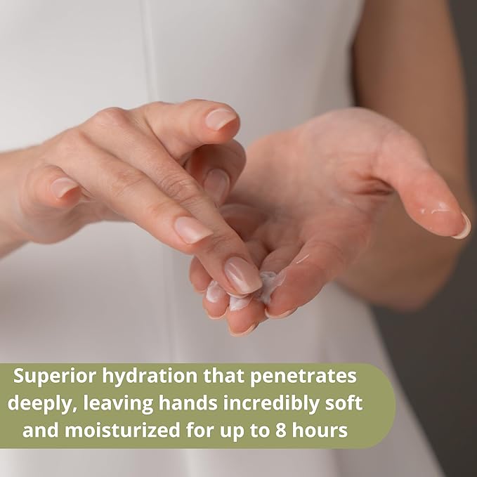 Hand Cream for Dry Cracked Hands-Shea Butter & Jojoba Oil-Moisturizing Lotion for Extremely Dry Skin, Fingertip & Cuticle Care-Vitamin E & Panthenol-For Women & Men-Airless Pump Bottle