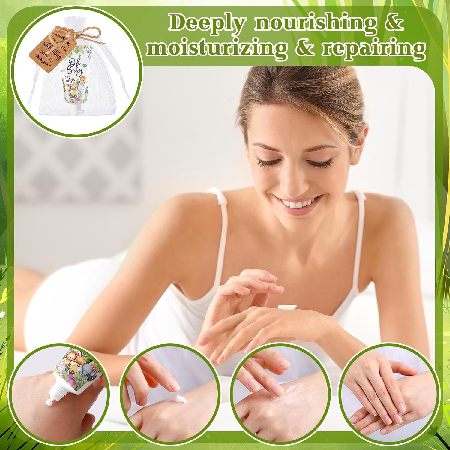 48 Sets Baby Shower Hand Cream Party Favors for Guests Gift Bulk Travel Size Hand Lotion Set for Baby Shower Wedding Christmas(Animal) - Glowelle