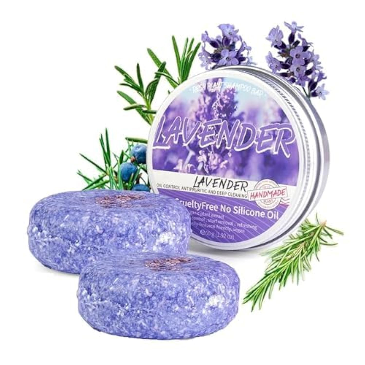 2PCS Shampoo Bar for Gray Hair,Purple Rain Shampoo Bar for Grey Hair,Shampoo Bars For Thinning Hair For Men & Women - Glowelle