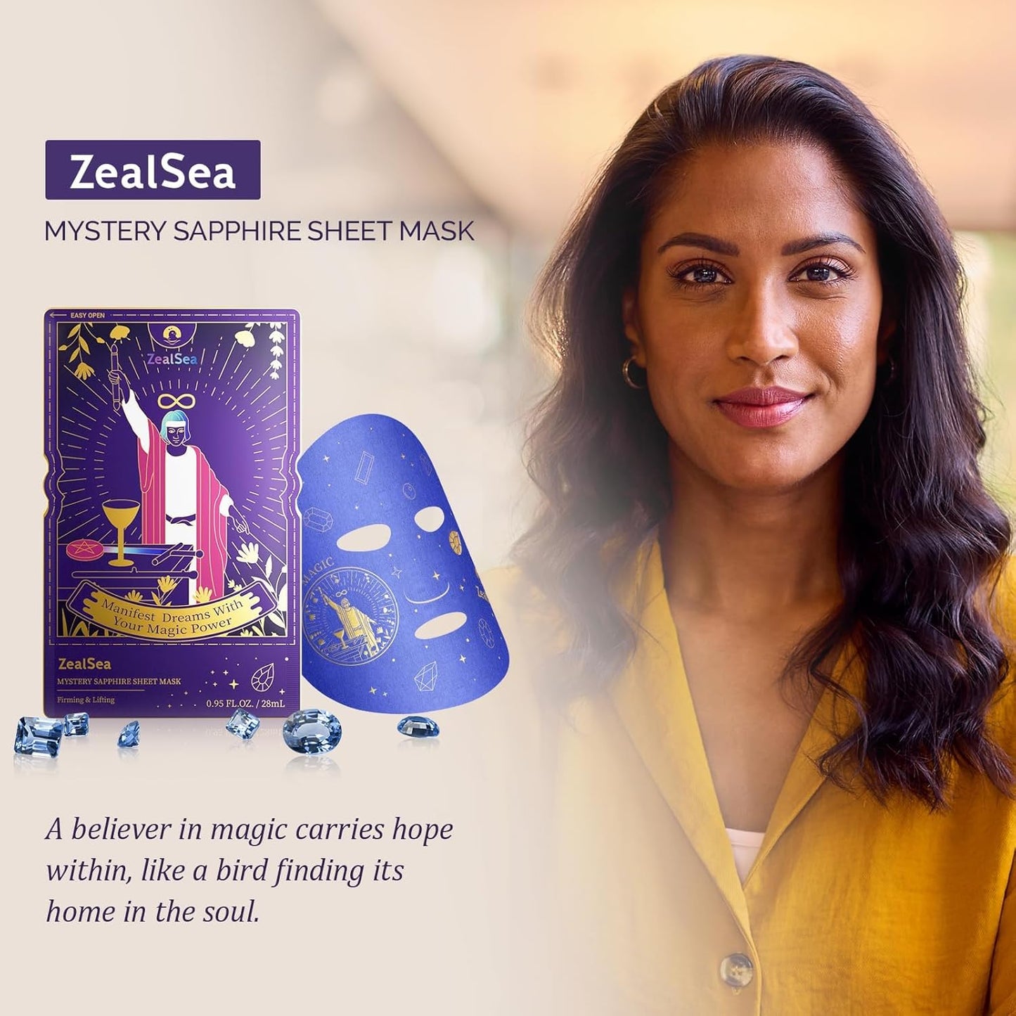 ZealSea Collagen Face Mask Skincare for Anti Aging, Hydrating Face Masks, Oat Peptide Face Mask for Wrinkles & Fine Lines, Beauty Sheet Mask, Self Care Gift for at Home Spa Party pack of 2 - Glowelle