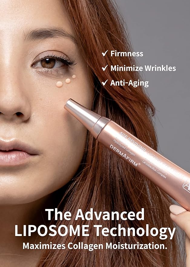 Dermafirm Age Reviving Lifting Eye Cream A4 | Firming Under Eye Cream for Dark Circles and Puffiness w/Collagen Astasome & Peptide for All Skin Types | No Animal Trials No Paraben 0.67 fl oz