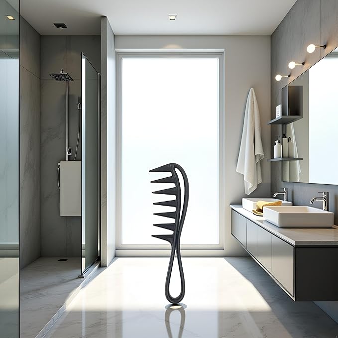 Black Large Tooth Detangle Comb Shampoo Wide Teeth Comb Hair Salon Shampoo Unbreakable Styling Tools and Appliances